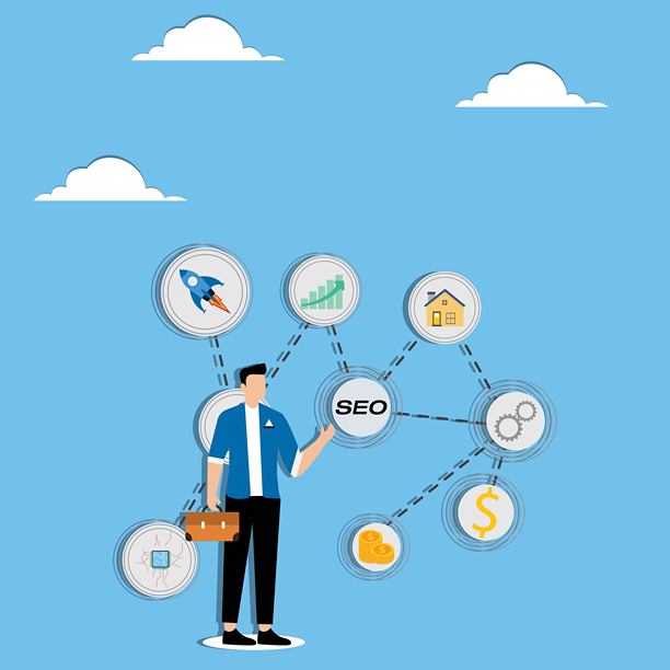 商人正在关注SEO优化图片下载