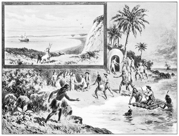 美国历史地标：弗朗西斯·德雷克爵士于1579年进入加利福尼亚水域图片下载