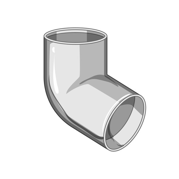 弯管弯头卡通矢量插图图片下载