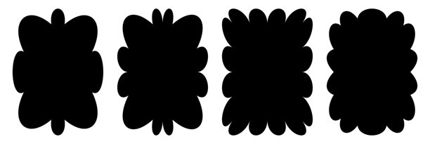 复古锯齿波浪迷幻矩形图案集。抽象矢量流畅形状。图片下载