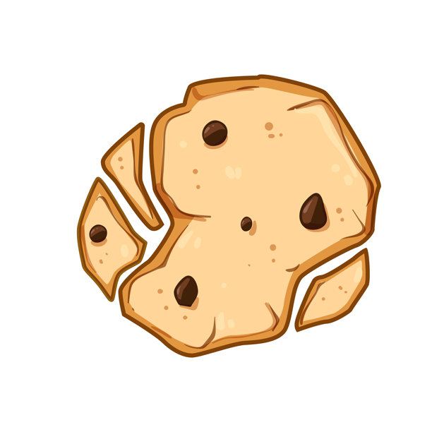 燕麦饼干配料卡通矢量插图图片下载