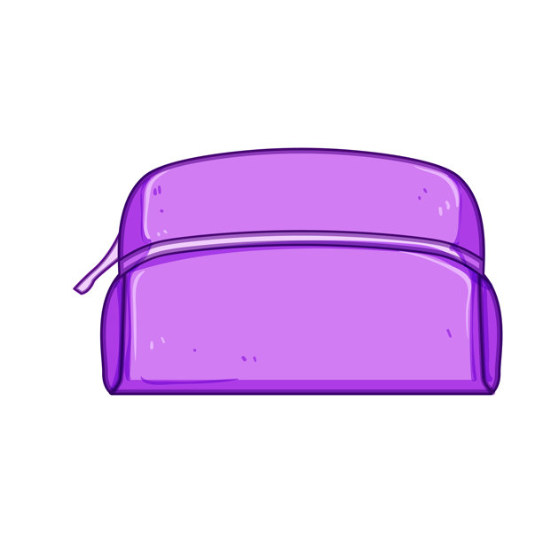 便携式化妆包卡通矢量插图图片下载