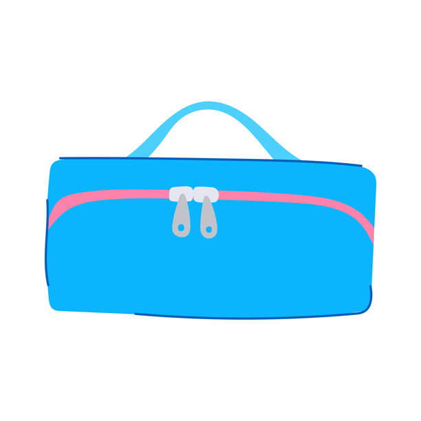 便携式化妆包卡通矢量插图图片下载