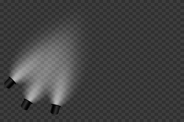 明亮的白光场景。聚光灯效果和讲台。图片下载