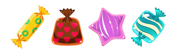 彩色糖果包装矢量素材图片下载