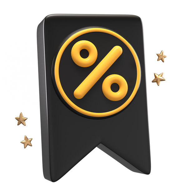 黑色星期五促销百分比banner图标，3D超级促销活动图片下载