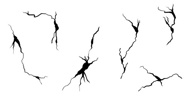 手绘裂纹墙壁、地面、玻璃、鸡蛋涂鸦素材矢量图图片下载