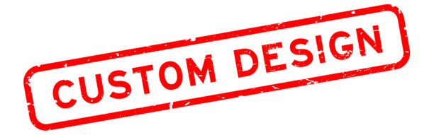 红色复古风格定制设计的方形橡胶印章，背景为白色图片下载