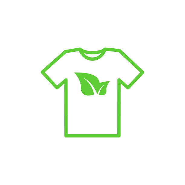 环保可持续纺织品图标。背景为白色。图片下载
