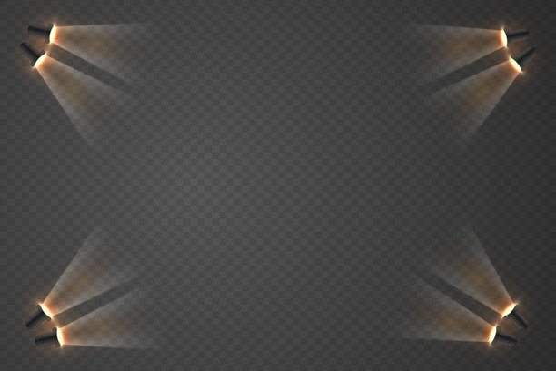 聚光灯、演播室和讲台照明矢量素材图片下载