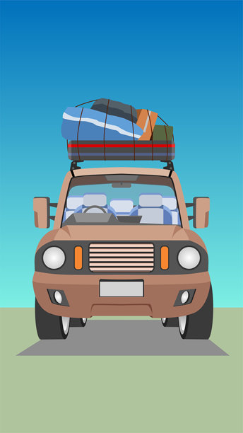 棕色汽车旅行内饰图片下载