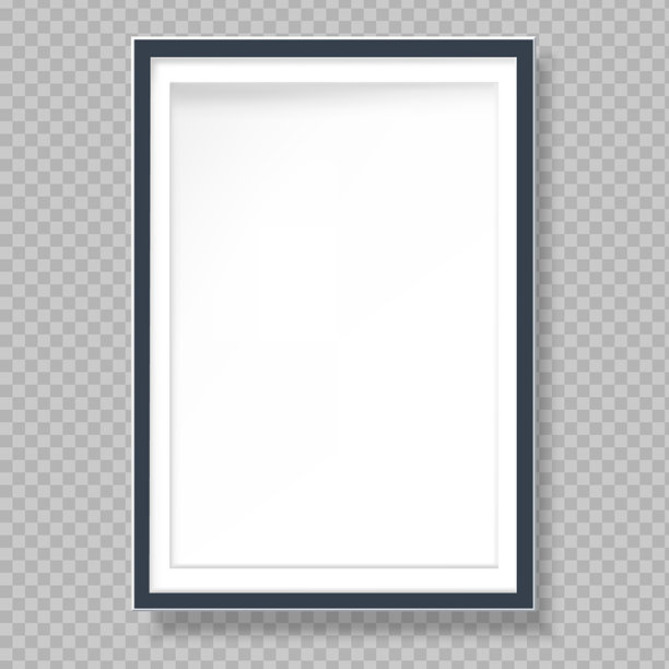 空白黑白相框模型模板图片下载