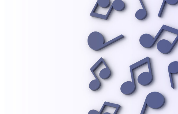 3D音乐音符背景图片下载