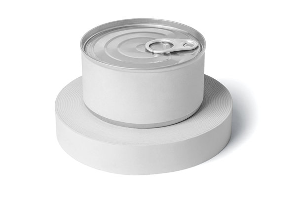 带空白标签的食品罐头样机图片下载