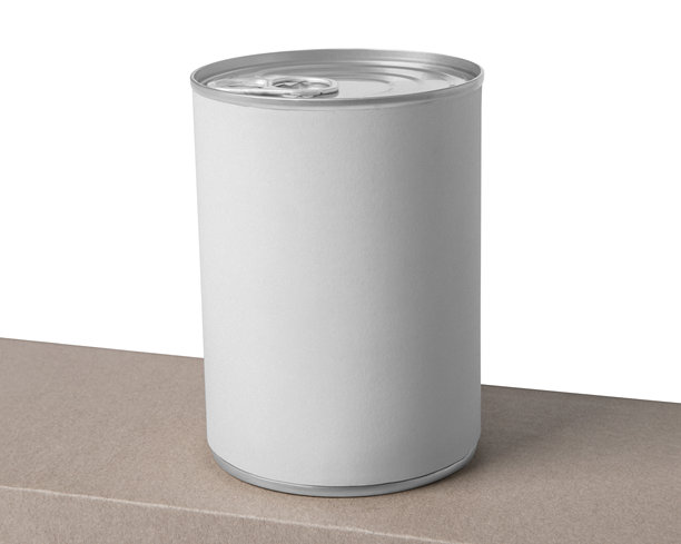 带空白标签的食品罐头样机图片下载