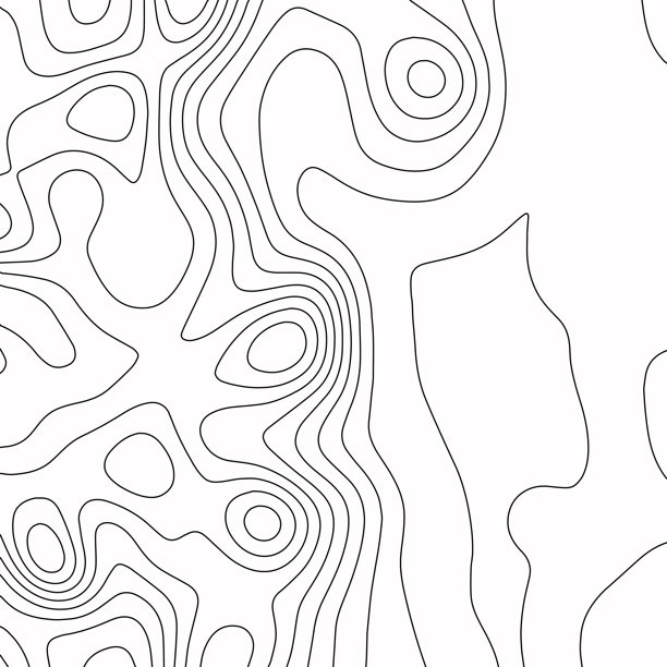 地形图。等高线抽象背景。矢量插图。图片下载