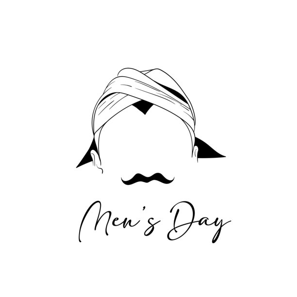 印尼民族风格的爪哇男子佩戴布朗孔的线条艺术矢量设计图片下载