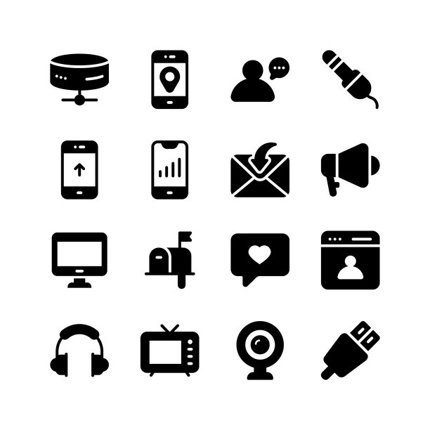 获取这套创意设计的网络和通信图标集。图片下载