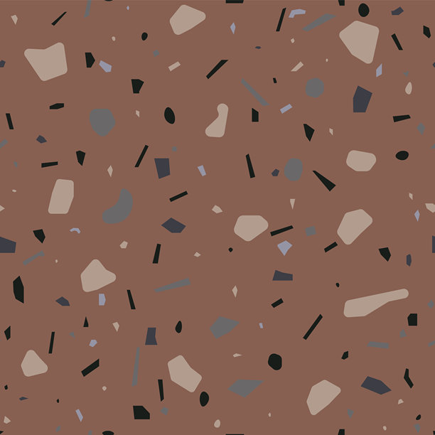 水磨石无缝图案。地板马赛克纹理。带有天然石材、花岗岩、大理石和石英的矢量地面。图片下载