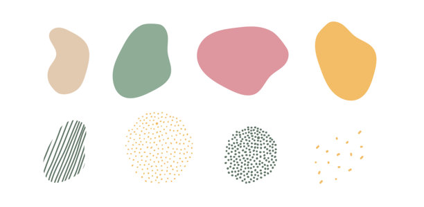 一组液态形状，抽象有机元素，带有点和线。不同斑点形状的集合。各种形状和颜色的对话气泡，独立于白色背景。矢量图。图片下载
