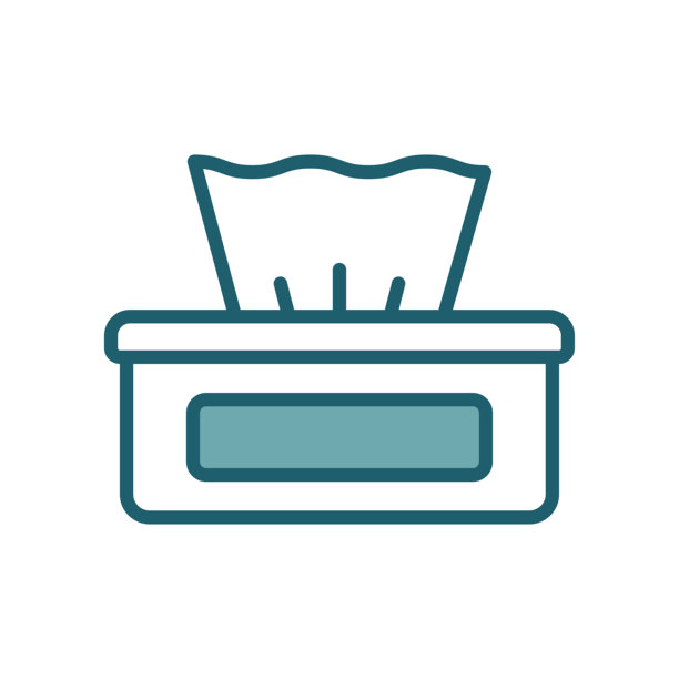 纸巾图标矢量设计模板，简单而干净图片下载