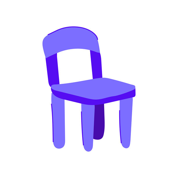 可调节的幼儿椅卡通矢量插图图片下载