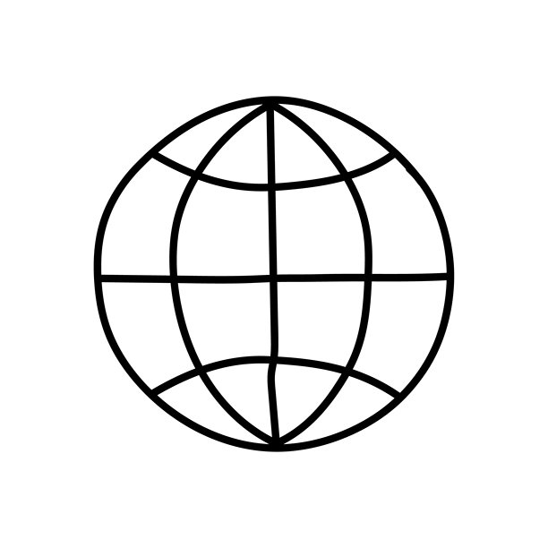 手绘风格地球图标矢量插画图片下载