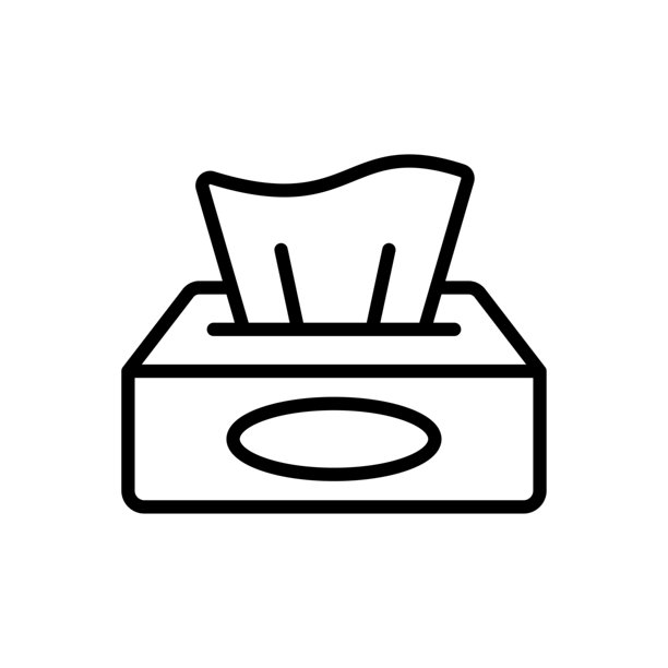 纸巾图标矢量设计模板，简单而干净图片下载