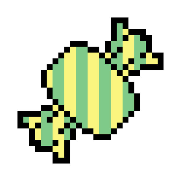 像素艺术的彩条包装糖果图片下载