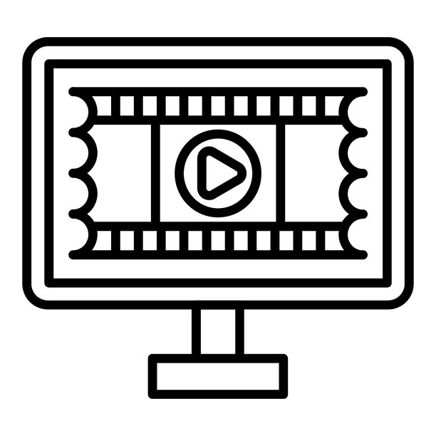 在线电影订票图标风格图片下载