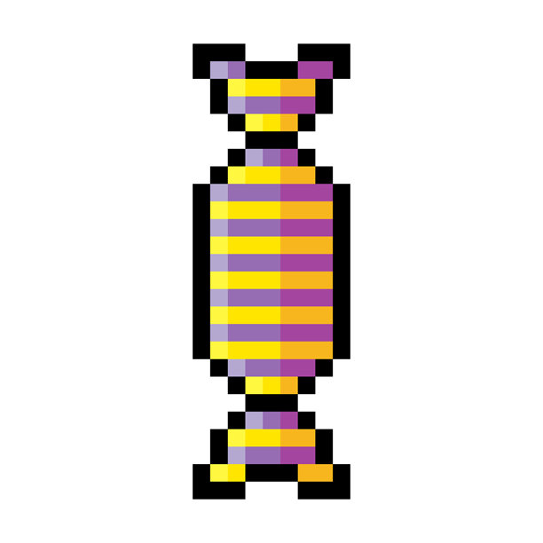 可爱的彩色糖果像素艺术风格图片下载