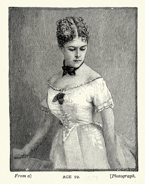 范妮·布劳，维多利亚时代英国舞台女演员，19世纪风格。图片下载