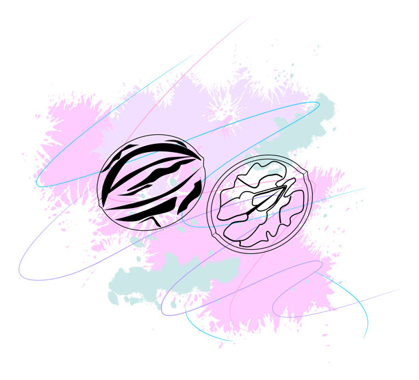 带有磨损效果的胡桃图片下载