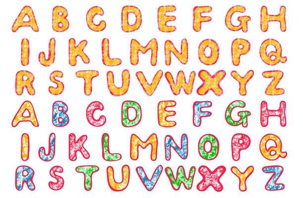 人物素材和字母大写字母集图片下载