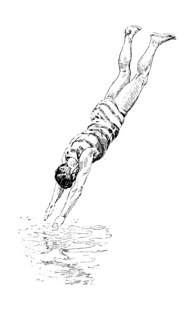 古董图片：游泳和潜水示例图片下载