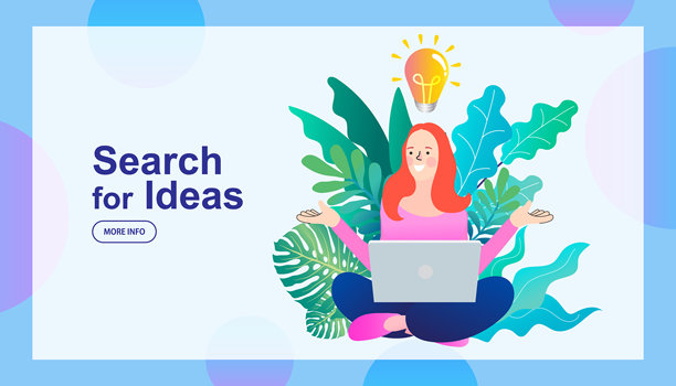 社交媒体网络：热线接线员在电脑上咨询客户，网红营销概念矢量轮廓素材图片下载