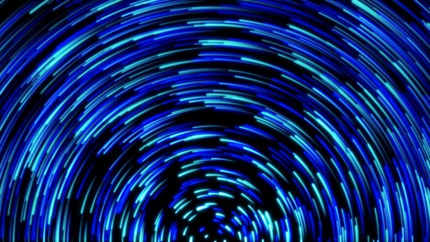 流星雨天际线宇宙星系蓝色霓虹灯8K插画壁纸图片下载