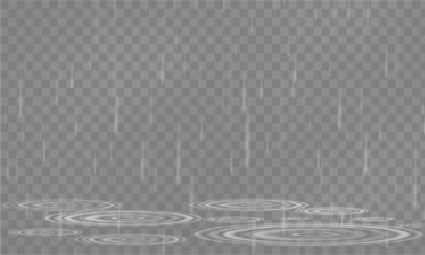 一滴雨水落到地面。黑色背景上的雨和雾，带有叠加效果。抽象的雨和雪的飞溅。图片下载