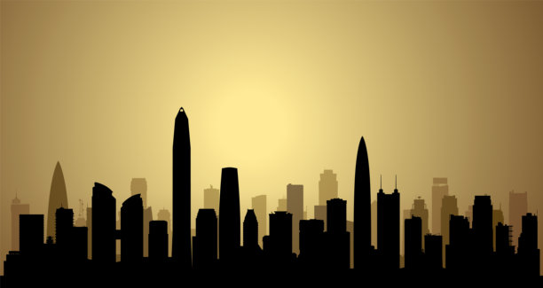 深圳天际线剪影（所有建筑均已完工且可移动）图片下载