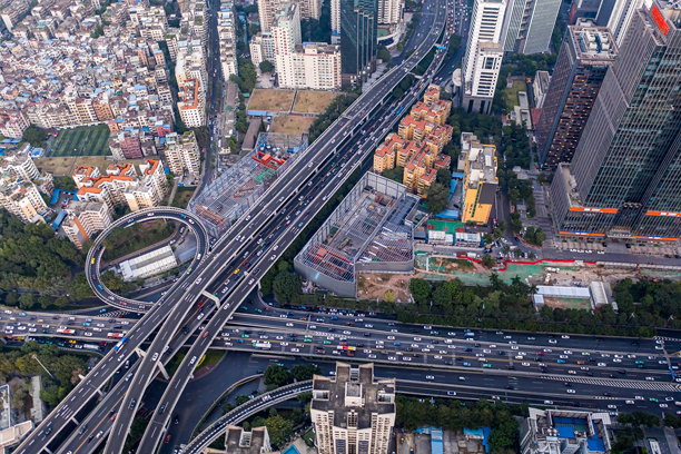 广州城市天际线的航拍照片，珠江新城，广东，中国，亚洲。图片下载