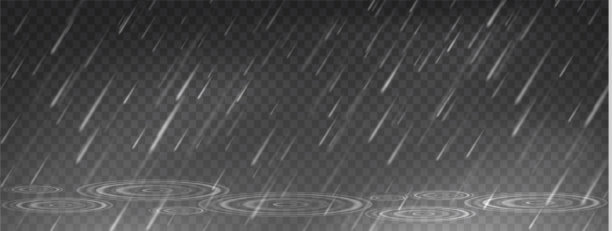 一滴雨水落到地面。黑色背景上的雨和雾，带有叠加效果。抽象的雨和雪的飞溅。图片下载