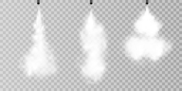 雾或烟隔离透明特效。白色矢量云，雾或烟雾背景。矢量素材图片下载