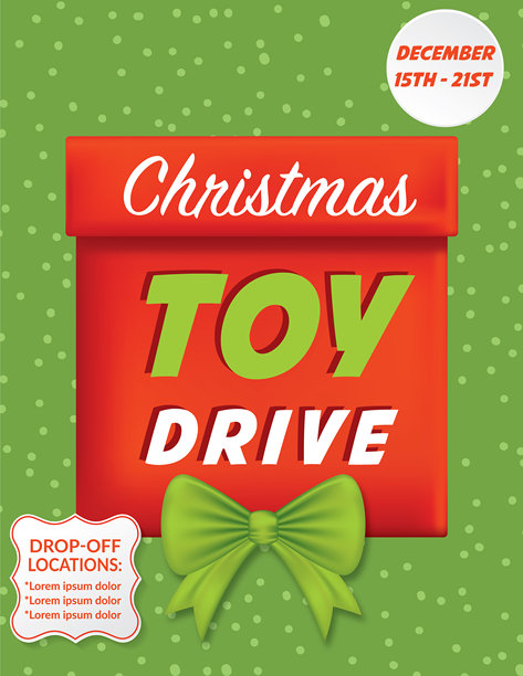 圣诞慈善玩具驱动海报模板图片下载