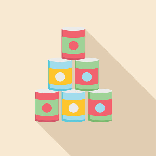 慈善和捐赠图标与长影子图片下载