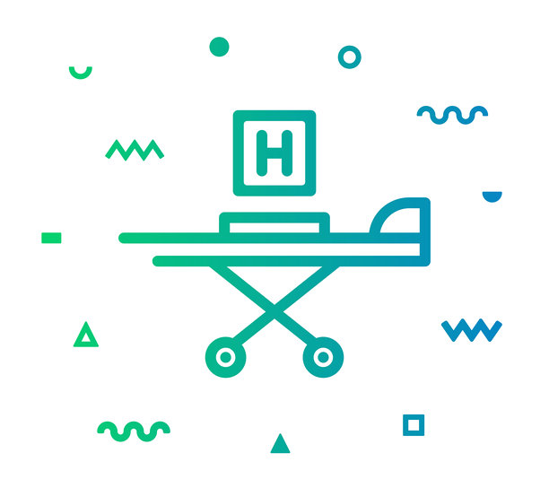 医院线风格图标设计图片下载