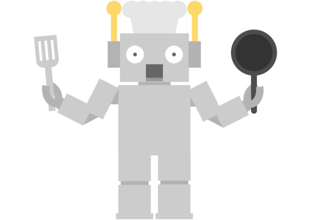 可爱的厨师机器人图像素材图片下载