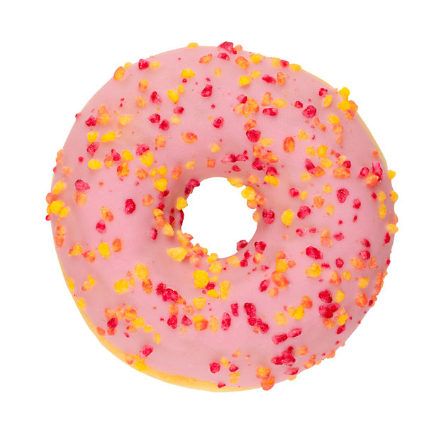 粉色甜甜圈孤立在白色背景上。库存照片图片下载
