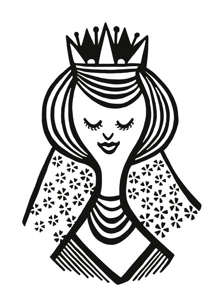 戴着皇冠和面纱的女王图片下载