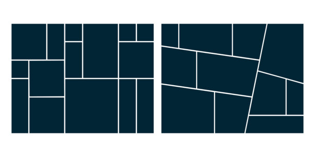 拼贴情绪板网格。马赛克图片集合。演示背景集。情绪板模板。整理好的作品集。照片布局。画廊横幅。相册品牌板。图片下载