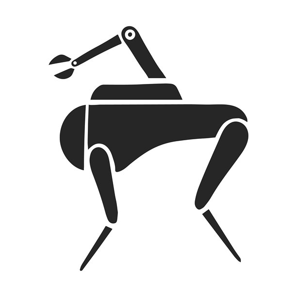 手绘智能动物机器人图标矢量插画图片下载